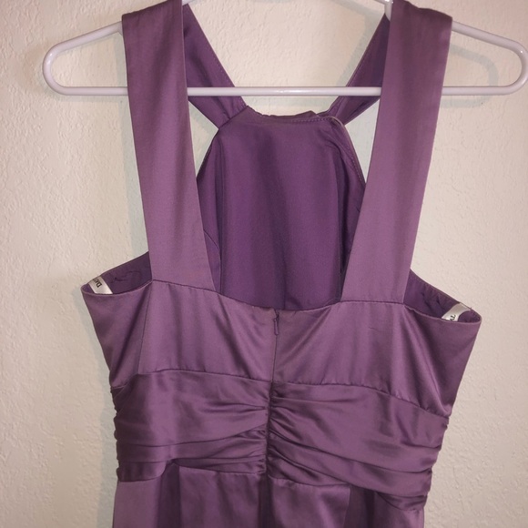 David’s Bridal lavender purple halter bridesmaid dress - Picture 4 of 6